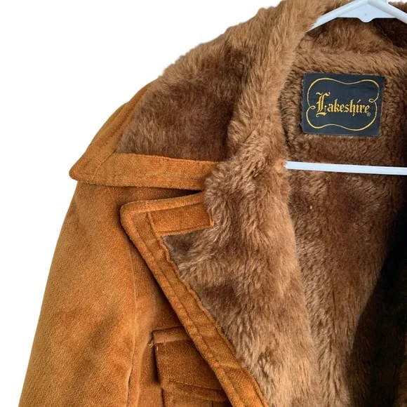 Vintage Men’s 70s Lakeshire Coat Shearling Lined Winter Jacket Western